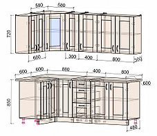 Угловая кухня Мила Хольц 1,2х2,1. много цветов и комбинаций!! фабрика Интерлиния, фото 2