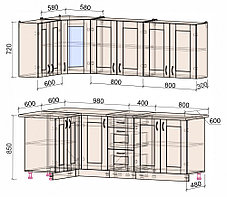 Угловая кухня Мила Хольц 1,2х2,2. много цветов и комбинаций!! фабрика Интерлиния, фото 2