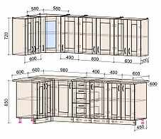 Готовая угловая кухня Мила Хольц 1,2х2,4. много цветов и комбинаций!! фабрика Интерлиния, фото 2