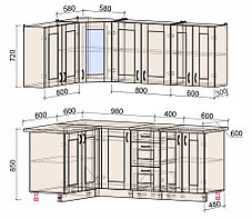 Угловая кухня Мила Хольц 1,4х2,0. много цветов и комбинаций!! фабрика Интерлиния, фото 2