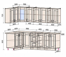 Угловая кухня Мила Хольц 1,4х2,4. много цветов и комбинаций!! фабрика Интерлиния, фото 2