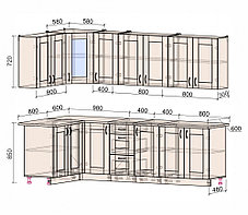 Угловая кухня Мила Хольц 1,4х2,6. много цветов и комбинаций!! фабрика Интерлиния, фото 2