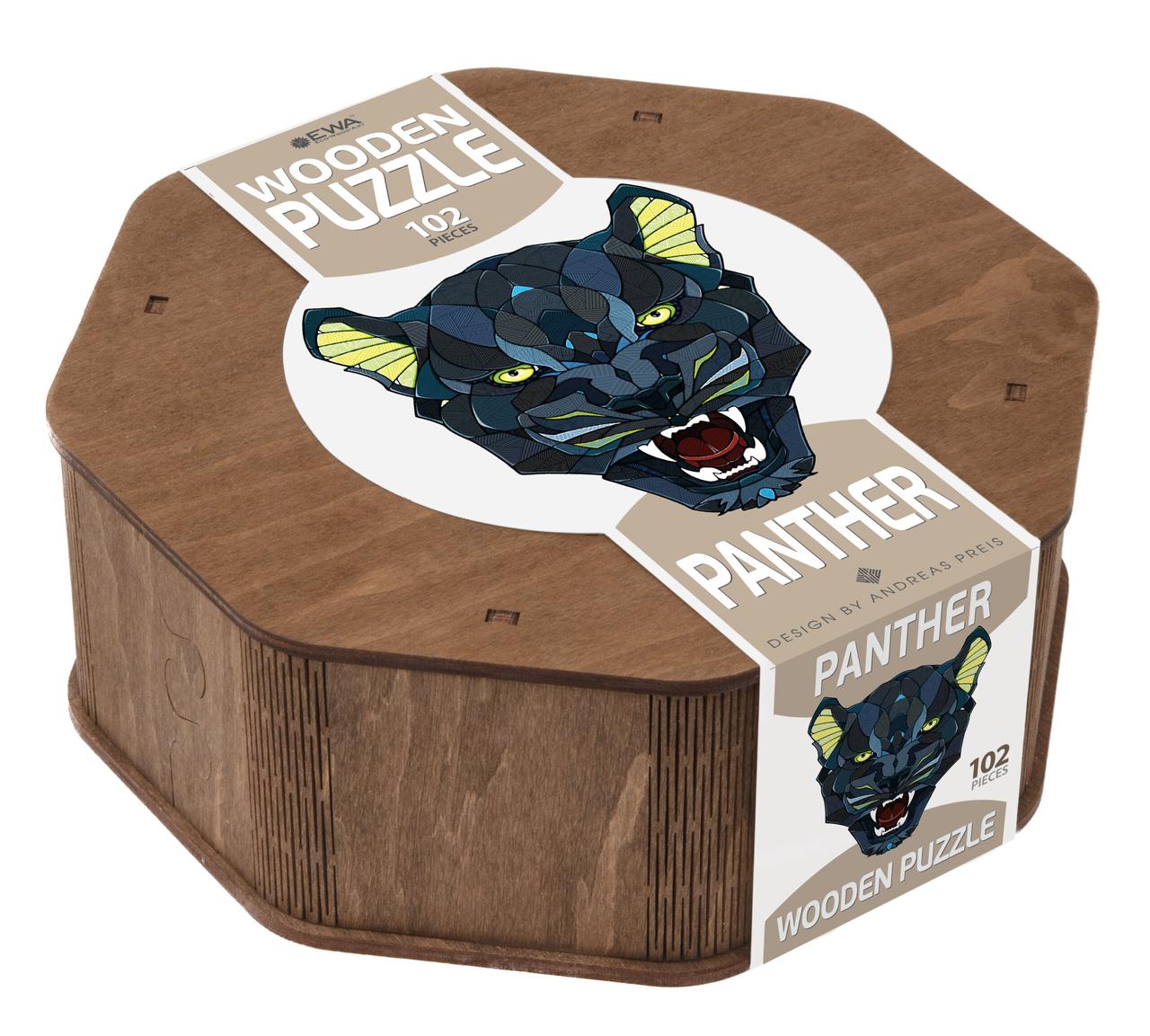 Деревянный пазл «Пантера» в подарочной упаковке - фото 4 - id-p159728191