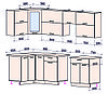 Угловая кухня Мила Глосс 1,2х2,6-50 м много цветов и комбинаций! фабрика Интерлиния, фото 5