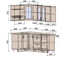 Угловая кухня Мила Крафт 1,2х1,9. много цветов и комбинаций!! фабрика Интерлиния, фото 2