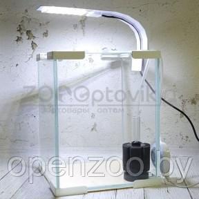Аквариум Куб Aqua Phoenix 10 л. готовый комплект с оборудованием белый