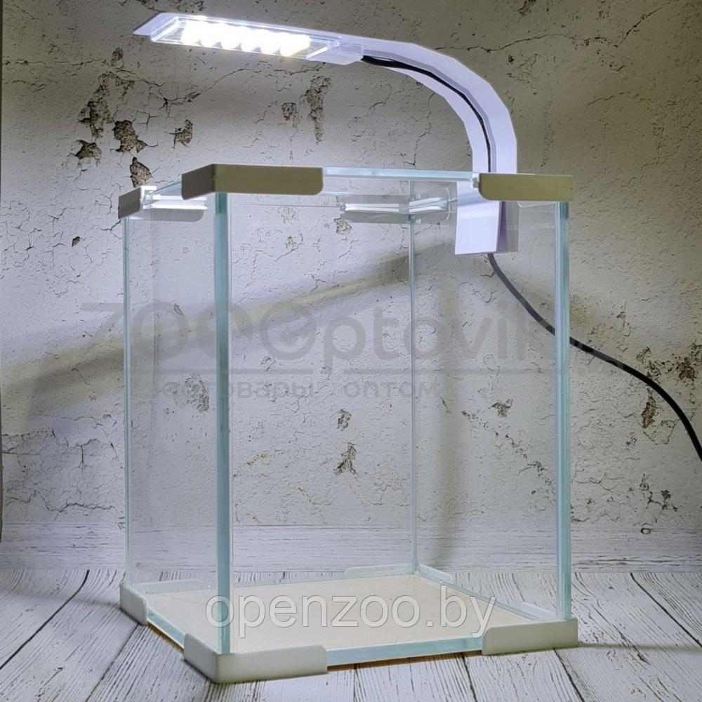 AQUA Аквариум Куб Aqua Phoenix 10 л. с Led освещением белый - фото 2 - id-p159747882