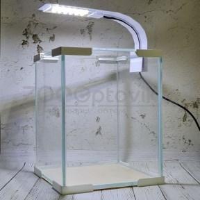 AQUA Аквариум Куб Aqua Phoenix 10 л. с Led освещением белый - фото 1 - id-p159749074