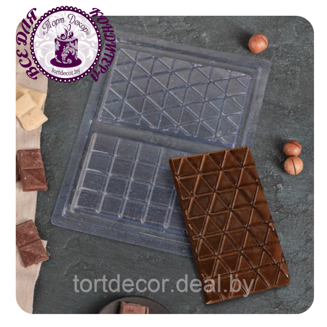 Форма пластиковая Плитка шоколад, 26,5×21 см - фото 1 - id-p159749119