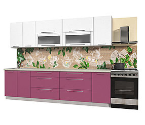 Кухня Мила Пластик 2,9В много цветов и комбинаций  и размеров от 2,1 до 3,2 м !) фабрика Интерлиния