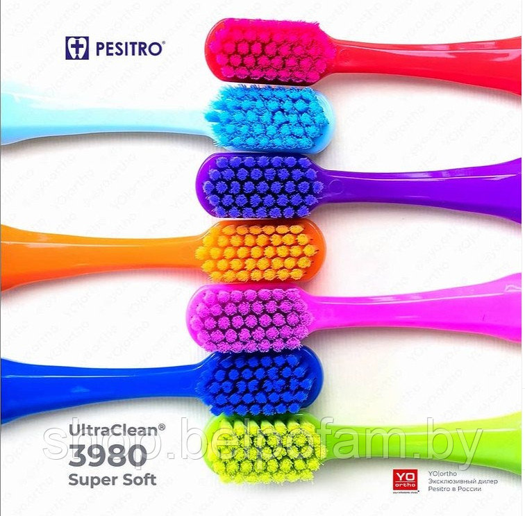 Зубная щетка Pesitro UltraClean Super soft 3980 - средняя жесткость - фото 2 - id-p159777038