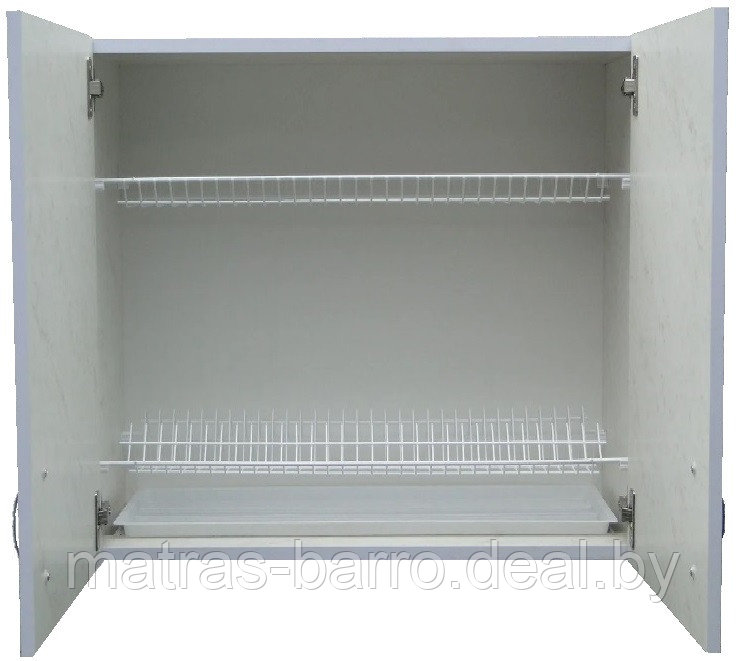 Кухонный навесной шкаф под сушку 80 см белый - фото 1 - id-p159788735