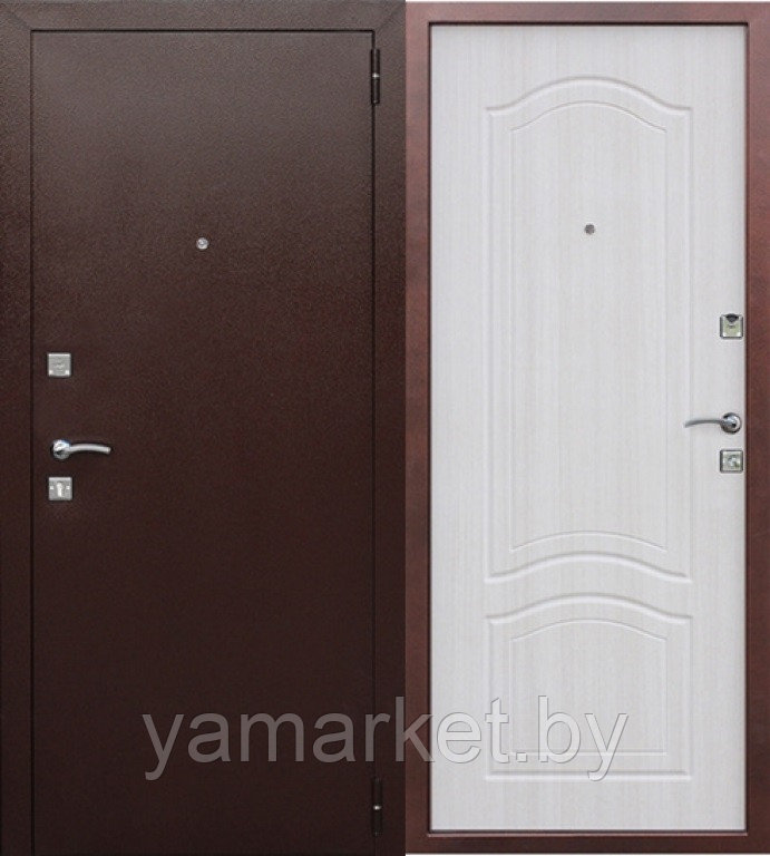 Дверь металлическая Garda Гарда Доминанта белый ясень