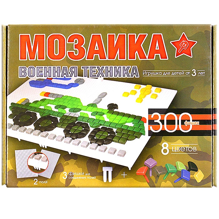 Мозаика 300 фишек 8 цв и 2 поля