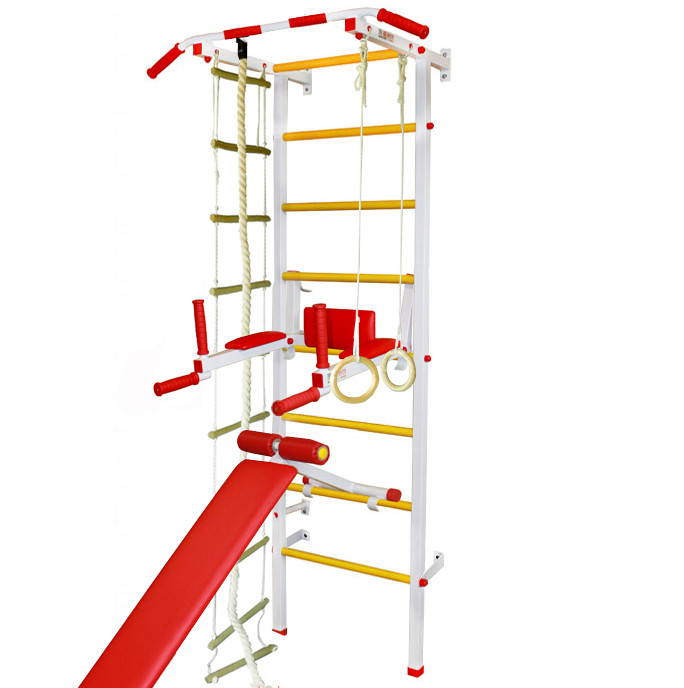 Шведская стенка ЭКТА СК3 с навесным (бел-крас)