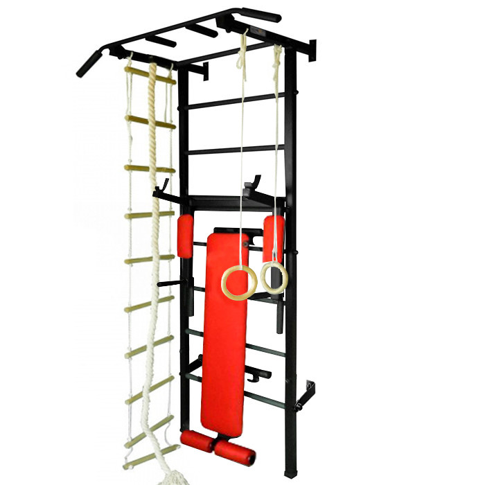 Шведская стенка ЭКТА СК3У с навесным (чер-крас)