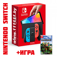 Игровая приставка NINTENDO SWITCH OLED + Minecraft в комплекте