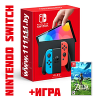 Игровая приставка NINTENDO SWITCH OLED + The Legend of Zelda: Breath Of The Wild в комплекте