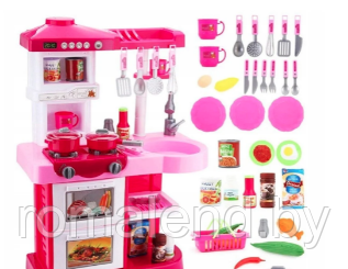 Детская игровая кухня Kitchen с пультом управления, свет, звук, вода, 2 цвета, арт.WD-P17 - фото 3 - id-p159873806