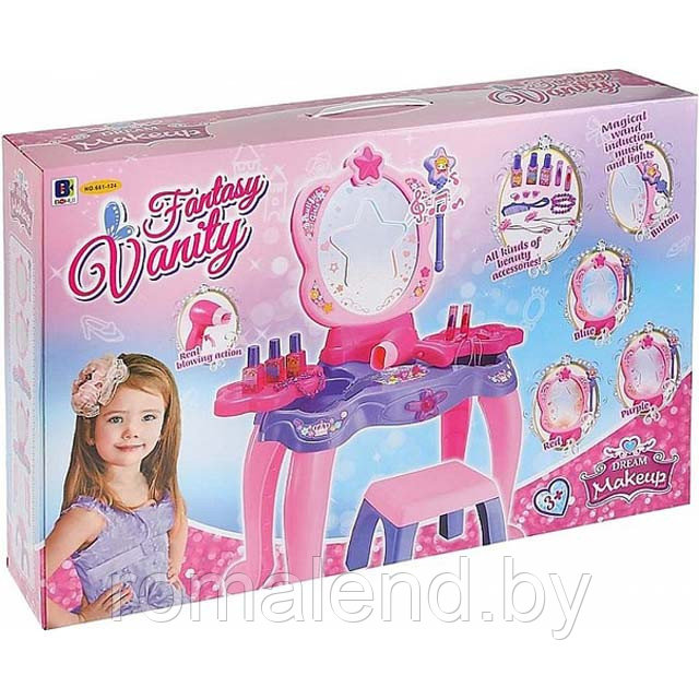 Детское трюмо со стульчиком FANTASY VANITY, музыка, свет, арт.661-124 - фото 2 - id-p159876258