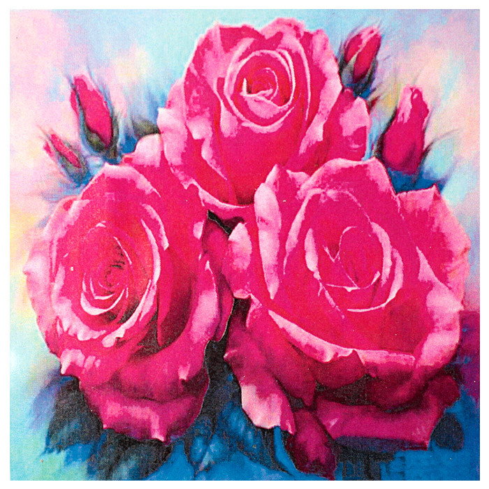 Алмазная живопись "Darvish" 30*30см "Алые розы" - фото 1 - id-p159880694