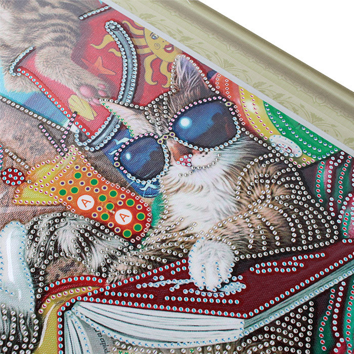 Алмазная живопись "Darvish" 40*50см "Коты на отдыхе" - фото 3 - id-p159880698