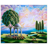 Алмазная живопись "Darvish" 40*50см "Ротонда под деревом"