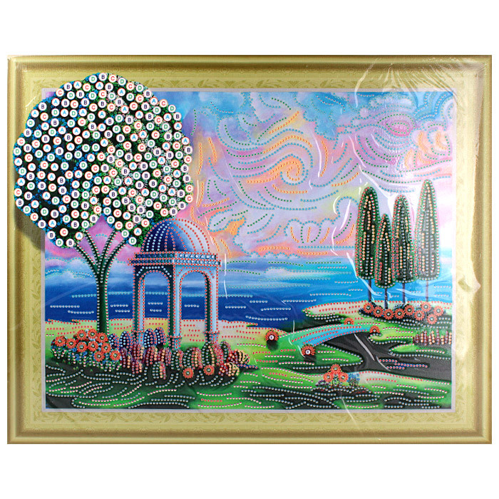 Алмазная живопись "Darvish" 40*50см "Ротонда под деревом" - фото 2 - id-p159880705
