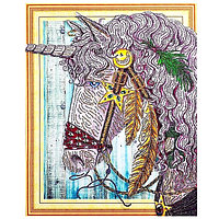 Алмазная мозаика (живопись) "Darvish" 40*50см  Единорог