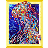 Алмазная мозаика (живопись) "Darvish" 40*50см  Медузы