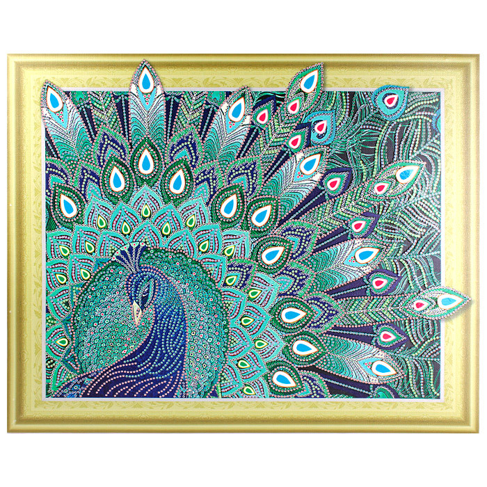 Алмазная мозаика (живопись) "Darvish" 40*50см Павлин - фото 2 - id-p159880730