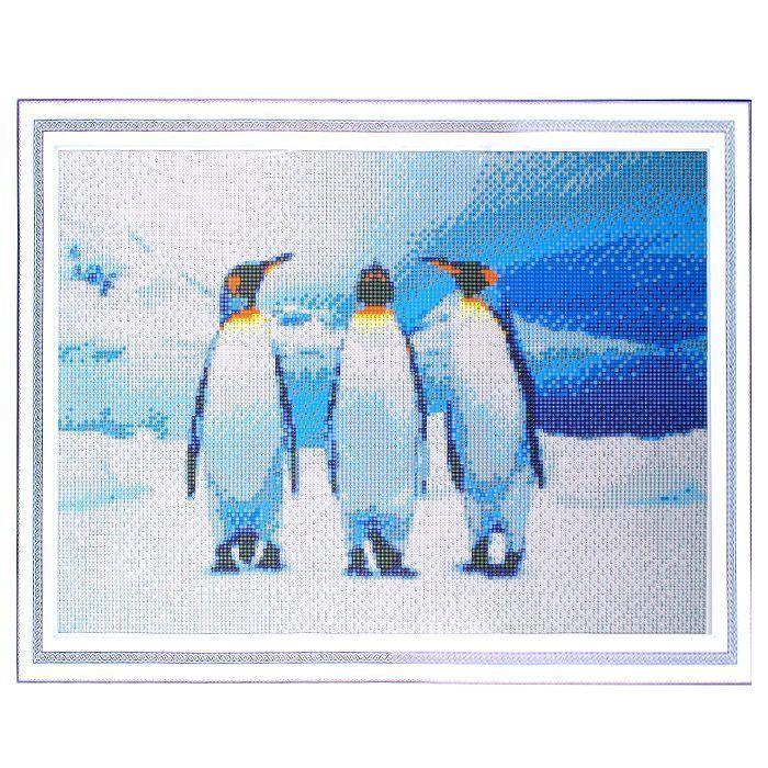 Алмазная мозаика (живопись) "Darvish" 40*50см Пингвины - фото 2 - id-p159880732
