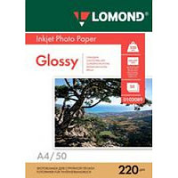 Фотобумага Lomond глянцевая двусторонняя А4, 220 г/м2, 50 л. (0102089)