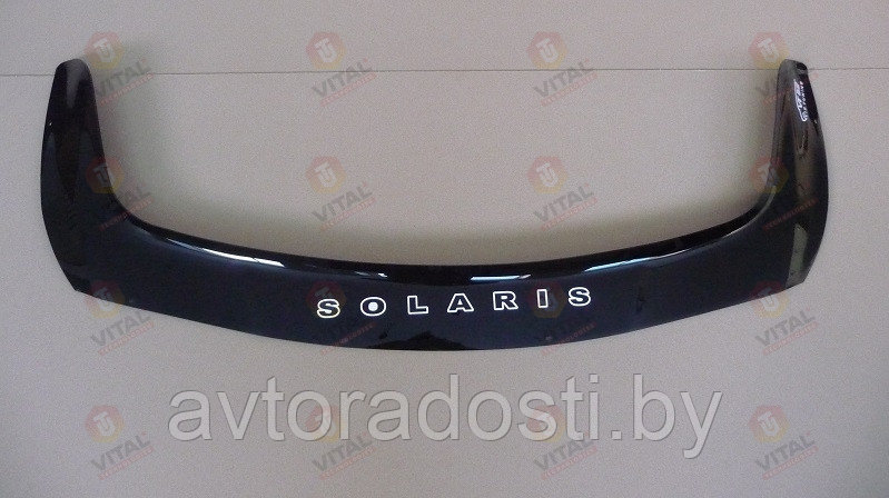 Дефлектор капота для Hyundai Solaris (2014-2017) / Хендай Солярис [HYD42] VT52 - фото 1 - id-p123274092