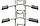 Вешалка-трансформер для одежды 5 в 1, 38x40, «ГИНГО», металл, пена,черная,белая, фото 7