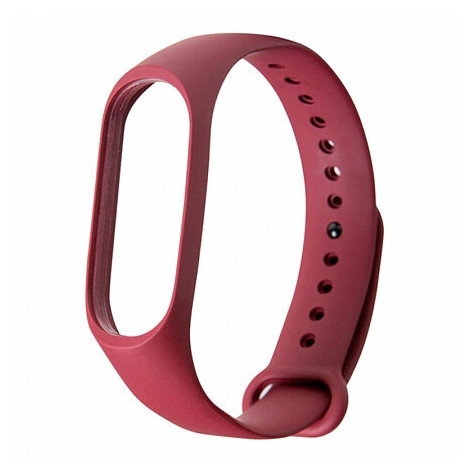 Ремешок силиконовый для Xiaomi Mi Band 3 / 4 (бордовый) - фото 1 - id-p159920790