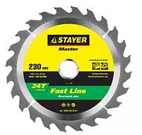 STAYER Fast Line 230 x 30мм 24Т, диск пильный по дереву, быстрый рез