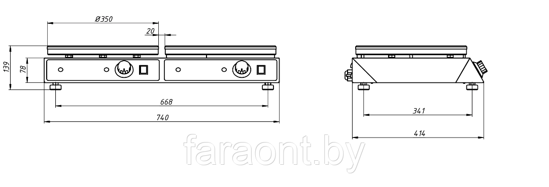 Блинница электрическая GRILL MASTER Ф2БКРЭ 350 ММ арт. 21807 - фото 2 - id-p159925987