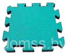 Резиновые маты-пазл Mats Puzzle 10х1000х1000мм черный Монолитное основание - фото 3 - id-p159924594