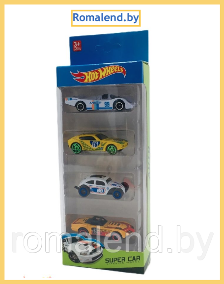 Набор машинок Hot Wheels Хот вилз 4 машинки 1603-7 - фото 1 - id-p159928146