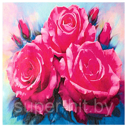 Алмазная живопись "Darvish" 30*30см "Алые розы", фото 2