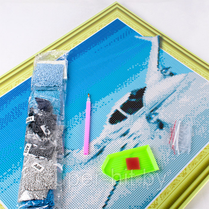 Алмазная живопись "Darvish" 40*50см Самолет - фото 4 - id-p159946294