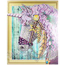 Алмазная мозаика (живопись) "Darvish" 40*50см  Единорог, фото 2