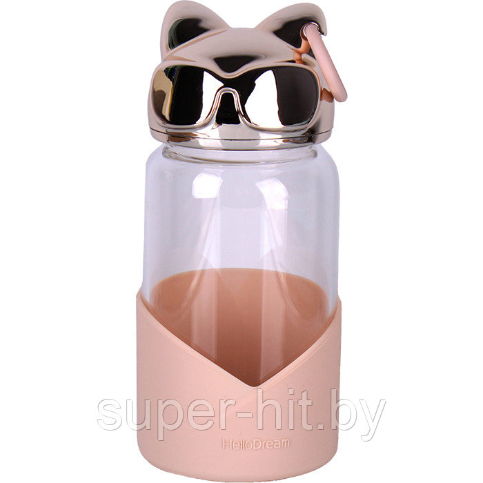 Бутылка для воды 340мл "Котик" цвет ассорти (4вида) - фото 1 - id-p159946458