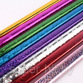 Бумага упаковочная набор 8цветов 500*700мм голография ассорти "Darvish", фото 2