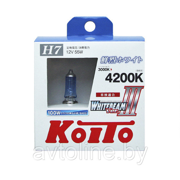 Автомобильные лампы H7 Koito WhiteBeam III P0755W (комплект 2 шт)
