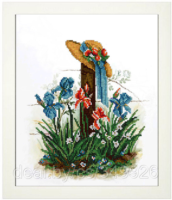 Набор для вышивания ювелирным бисером КРАСА И ТВОРЧЕСТВО арт.20816 Цветы 8 20,7х24,9 см