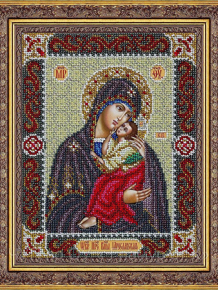 Набор для вышивания бисером ПАУТИНКА арт.Б-1094 Пр.Богородица Ярославская 20х25 см