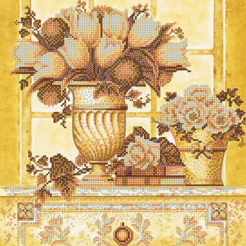Схема на холсте АБРИС АРТ арт. AC-336 Полевые цветы 30х30 см