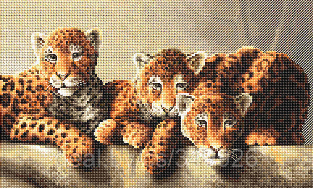 Набор для вышивания LETI арт. 910 Леопарды 31х19 см